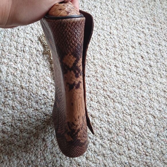 Coach Brown/Beige Python Embossed Leather Mini Ruby Bag - Picture 3 of 12